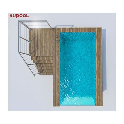 Acrylblech Aupool-Rahmen Schwimmbad mit Jade eingelegt Marmor Oberflächenmaterial