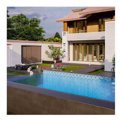 Lucit Acrylic über dem Boden Modular Container Home Pool mit klarem Wandfenster Design