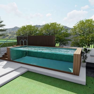 Außen-Schwimmbad aus Glasfaser mit hoher Durchlässigkeit von 92,5% und klarem/transparenten Design