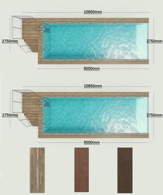 Durchsichtige Acrylplatte AUPOOL Glasfaser Außenbad für Babys mit Leiter und Wärmepumpe für Kinder