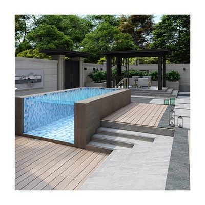 100 mm hohe Lichtdurchlässige Durchlässigkeit Aupool über dem Boden Glasfaser Schwimmbad