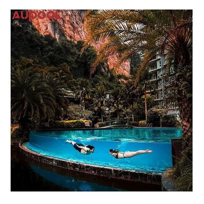 Vorgefertigtes Außenbecken Acryl Luxus-Plexiglas Stahlkonstruktion Schwimmbad