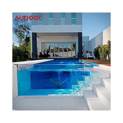 Einfache Installation Acryl-Pool-Design für Landgut Schwimmen Innenräumen Klarer Boden Dekor