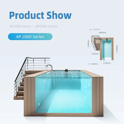 Solid Safety Endlose klare Glasplatten benutzerdefiniertes Außen-In-Ground-Familienzwimmbad