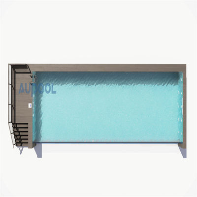 Transparent fertiggestelltes Schwimmbad Humanisiertes Design und Salzchlorgenerator