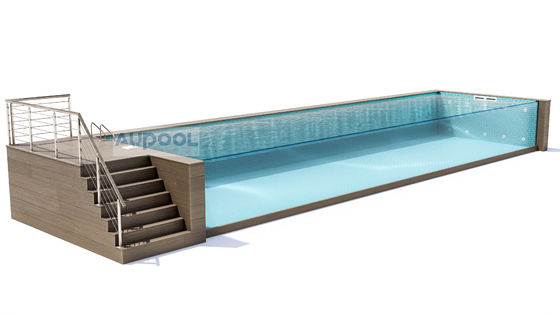 Familienschwimmbecken Außenbecken aus Glasfaser für Kundenanforderungen
