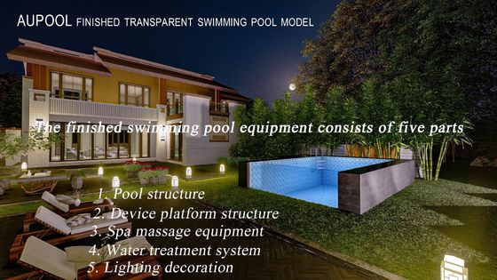 Zwei Wasserpumpen vollständige Filtration vorgefertigtes Schwimmbad für den unterirdischen Raum