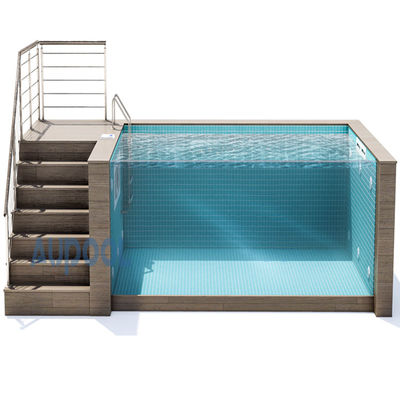18m3 Pool Wasserkapazität Maßgeschneiderte Acrylplatte Dicke Außen Hotel Glas Pool