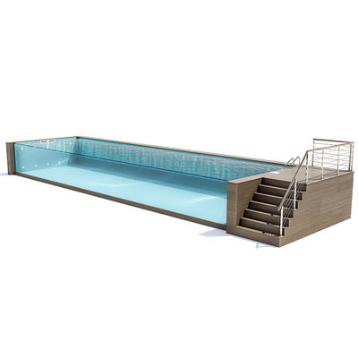 18m3 Pool Wasserkapazität Maßgeschneiderte Acrylplatte Dicke Außen Hotel Glas Pool