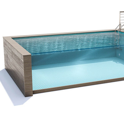 18m3 Pool Wasserkapazität Maßgeschneiderte Acrylplatte Dicke Außen Hotel Glas Pool