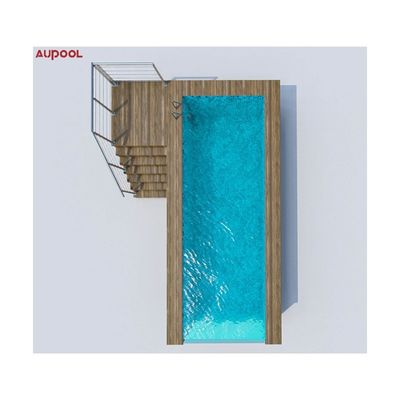 Acrylblech Aupool-Rahmen Schwimmbad mit Jade eingelegt Marmor Oberflächenmaterial