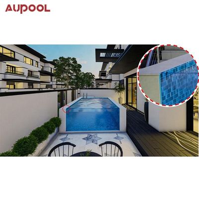 Jade eingelegt Marmor Oberflächenmaterial Schwimmbad mit Acrylfenster für einfache Installation