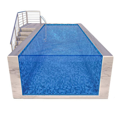 Transparentes Infinity-Pool aus 100% reinem Lucit-Material für Hotels, Schulen und Fitnessstudios