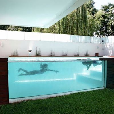 Villa-Hinterhof, individuell angepasst, Außen-Großformat-Acryl-Schwimmbad mit Plattenblatt