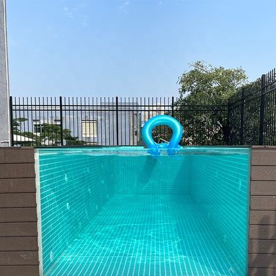 Villa-Hinterhof, individuell angepasst, Außen-Großformat-Acryl-Schwimmbad mit Plattenblatt