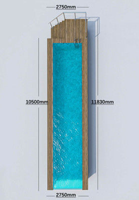 24m3 Pool Wasserkapazität Acryl Schwimmbad Glaswände mit einer Dicke von 90 mm