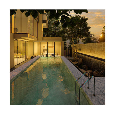 Durchlässigkeit hohe Lichtübertragung 92,5% Lucit Acryl Prefab Pool für Hotel Hinterhof