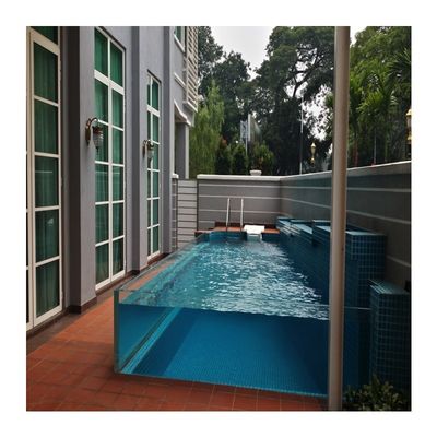 Infinity Pool Glas Glasfaser Lap Pool Intex Kristallblau Polyester Schwimmbad