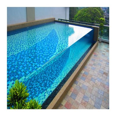 Infinity Pool Glas Glasfaser Lap Pool Intex Kristallblau Polyester Schwimmbad
