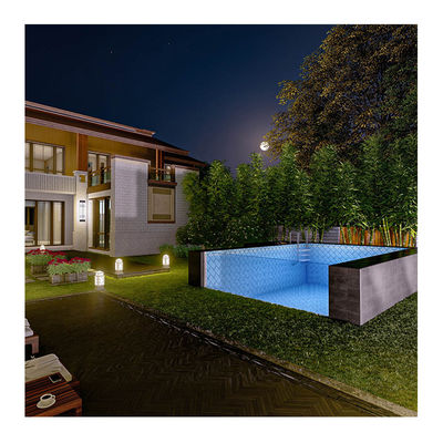 Lucit Acrylic über dem Boden Modular Container Home Pool mit klarem Wandfenster Design