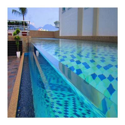 Infinity Pool Glas Glasfaser Lap Pool Intex Kristallblau Polyester Schwimmbad