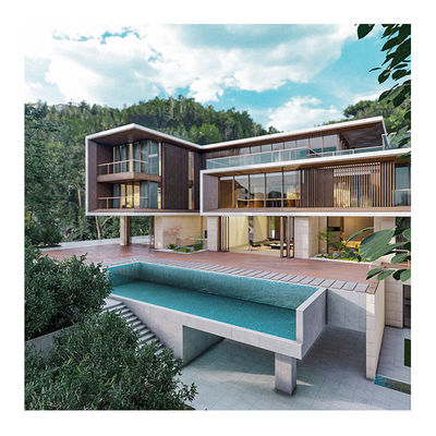 Lucit Acrylic über dem Boden Modular Container Home Pool mit klarem Wandfenster Design