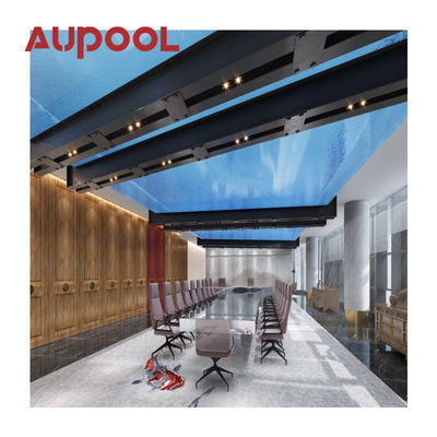 Gegossenes Acryl-Panel Zwei Ringe PVC Transparent Blau Großer Erwachsenen aufblasbarer Pool Außenbereich
