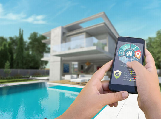 Luxus Pool über dem Boden Glasfaser Endlos Transparent mit Holz-Plastikplatte