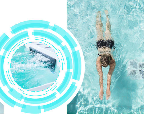 Luxus Pool über dem Boden Glasfaser Endlos Transparent mit Holz-Plastikplatte