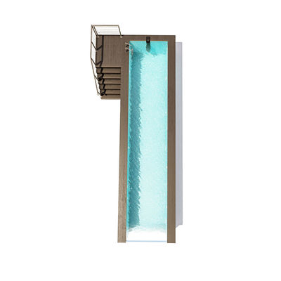 Rechteckige vorgefertigte Schwimmbäder aus Glasfaser für kommerzielle Außengärten