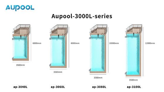 Außenpool aus Acryl mit einfacher Installation und Edelstahlstruktur