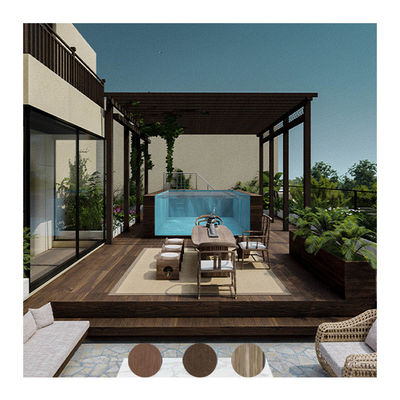Custom Outdoor Living Solution Vorgefertigte Holzvilla mit Acryl-Schwimmbad in Indien