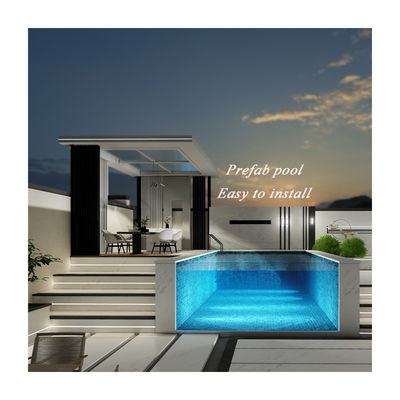 Custom Outdoor Living Solution Vorgefertigte Holzvilla mit Acryl-Schwimmbad in Indien