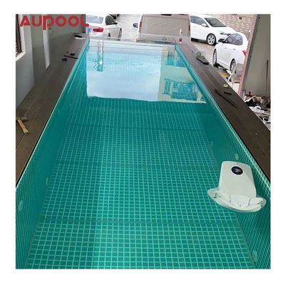 Schneidedienst Stahlkonstruktion Fertigbecken mit 100 mm Acrylfenster von AUPOOL OEM