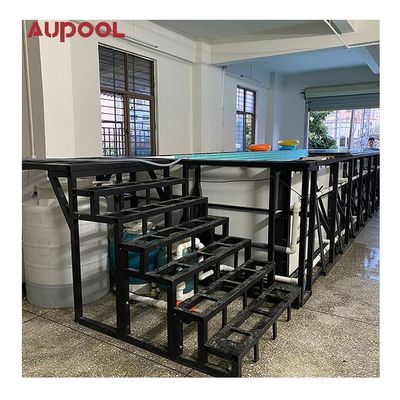 Schneidedienst Stahlkonstruktion Fertigbecken mit 100 mm Acrylfenster von AUPOOL OEM
