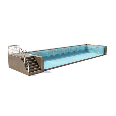Schneidedienst Stahlkonstruktion Fertigbecken mit 100 mm Acrylfenster von AUPOOL OEM