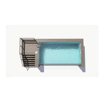 Schneidedienst Stahlkonstruktion Fertigbecken mit 100 mm Acrylfenster von AUPOOL OEM
