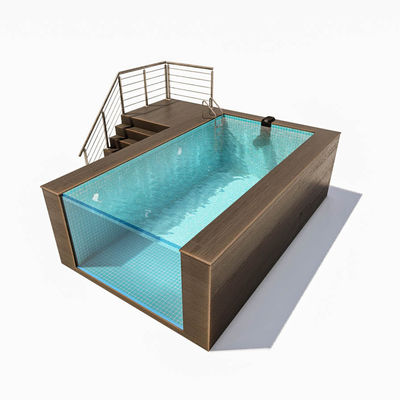 AP-2000 vorgefertigtes Schwimmbad für das Schwimmen über dem Boden in einem 20 ft 40 ft großen Container