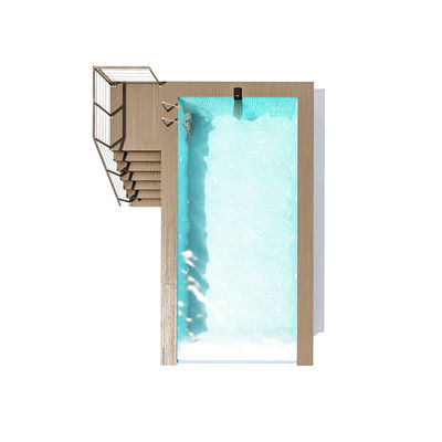 100 mm Dicke kundenspezifisches Luxus-Vorgefertigtes Kleines Haus Mit Schwimmbad Container Pool