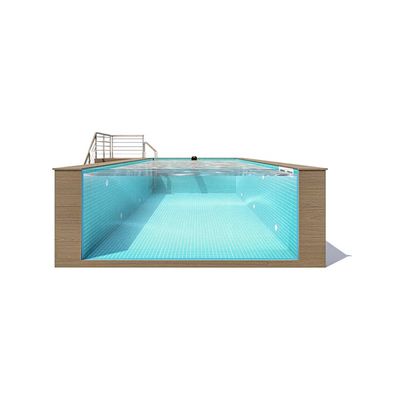 100 mm Dicke kundenspezifisches Luxus-Vorgefertigtes Kleines Haus Mit Schwimmbad Container Pool