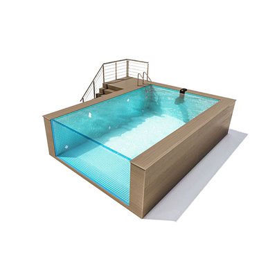 High Light Transmission Portable Living Modular Shipping Container Pool für den Garten