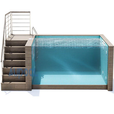 Acrylfenster mit einer Dicke von 100 mm und Zubehör für Luftpumpen für Aupool-Wasserkreislaufgeräte