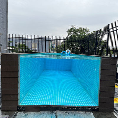 High Light Transmission Custom Farbe vorgefertigte Acryl Pool mit transparenten Fenster