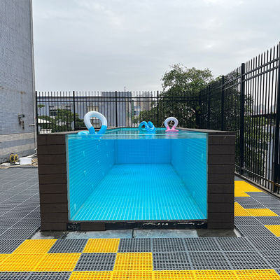 Familien-Schwimmbad Vorgefertigte Acrylplatte über dem Boden Pool mit endlosen Training Maschine