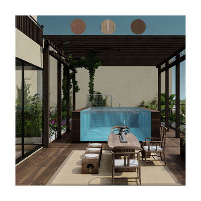 Lucite Acrylic Material über dem Boden Schwimmbad mit Poolfenster und Infinity Design
