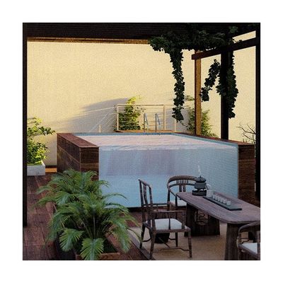 Vorgefertigter Pool mit klarem Acrylfenster und Hauptstruktur aus Edelstahl