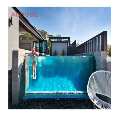 7.8M Rechteck Großfamilie Glasfaser Spa Außen Infinity Glasfaser Schwimmbad