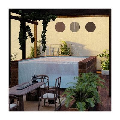 Endlose Funktion Prefab Pool mit Acryl-Panel Fenster und Edelstahlkonstruktion