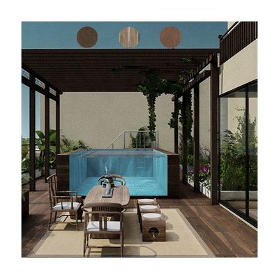 Endlose Funktion Prefab Pool mit Acryl-Panel Fenster und Edelstahlkonstruktion