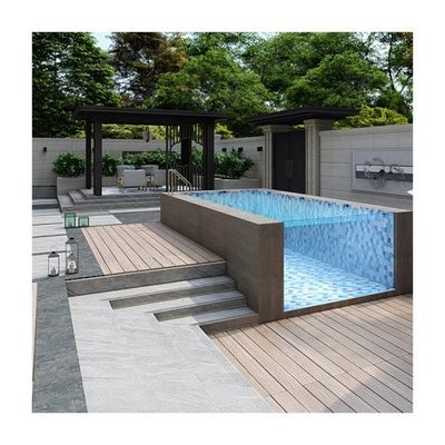Endlose Funktion Prefab Pool mit Acryl-Panel Fenster und Edelstahlkonstruktion